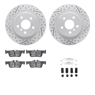 R1 Concepts WBUH1-31118 Brake Rotors - Carbon Coated - D/S W/ Optimum Oe Pads & Hdw